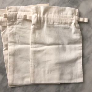 3 Handmade 100% organic cotton zero waste bags